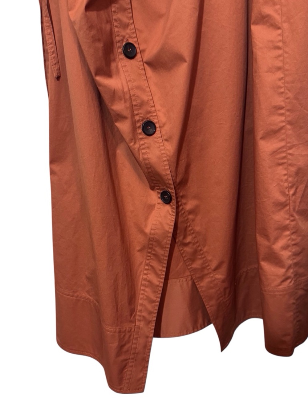 A.L.C. Size 6 Rust Orange Calvin Wrap Midi Dress Modest Contemporary Long Sleeve - Picture 6 of 10